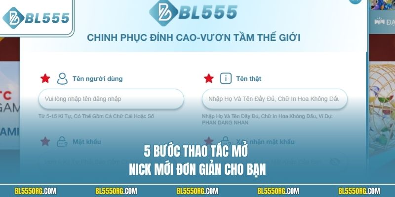 5 bước thao tác mở nick mới đơn giản cho bạn